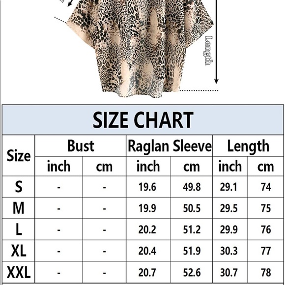 Boho Kimono Open Cardigan Animal Print Blouse - Picture 4 of 4